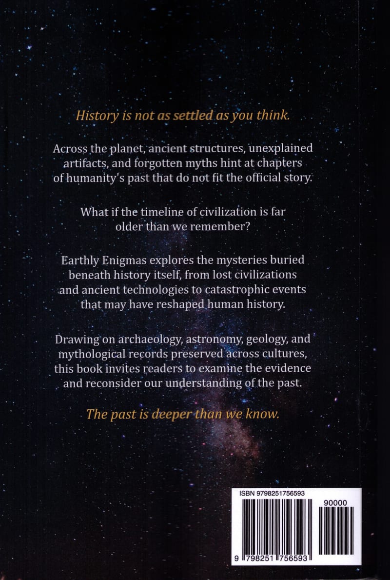 Earthly Enigmas, back cover